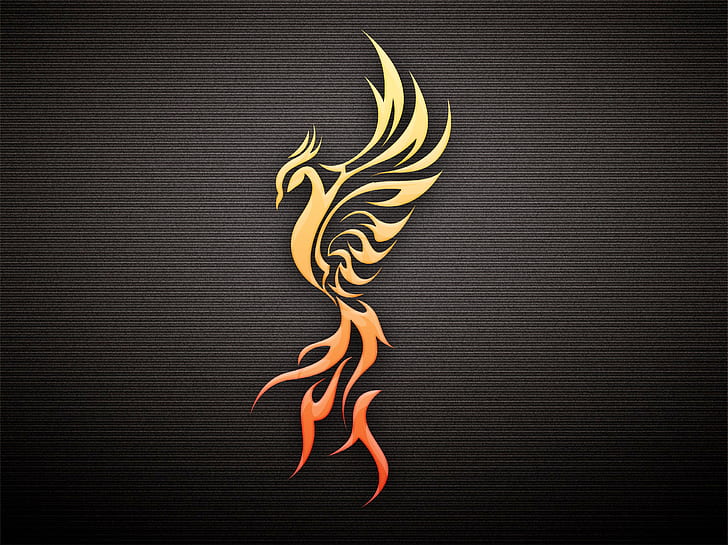 Vogel, Profil, Phoenix, der dunkle Hintergrund, HD-Hintergrundbild