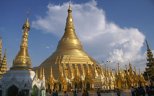 Мьянма Янгон Пайя Шведагон Пагода Главная Золотая Ступа 7181929, HD обои HD wallpaper