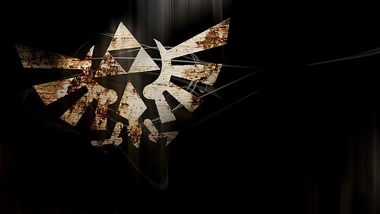 logo dell'uccello bianco e nero, The Legend of Zelda, stemma di Hylian, Sfondo HD HD wallpaper