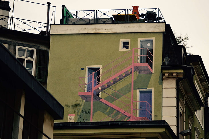 建物 都市 ファサード 錯覚 テーマストリートアート 都市 Hdデスクトップの壁紙 Wallpaperbetter