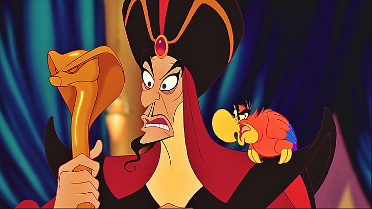 Jafar And Parrot Lago Walt Disney Characters Screencaps Hd Wallpaper 3840×2160, HD wallpaper