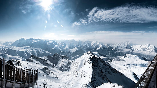 schneebedeckte felsige berge hd, HD-Hintergrundbild HD wallpaper