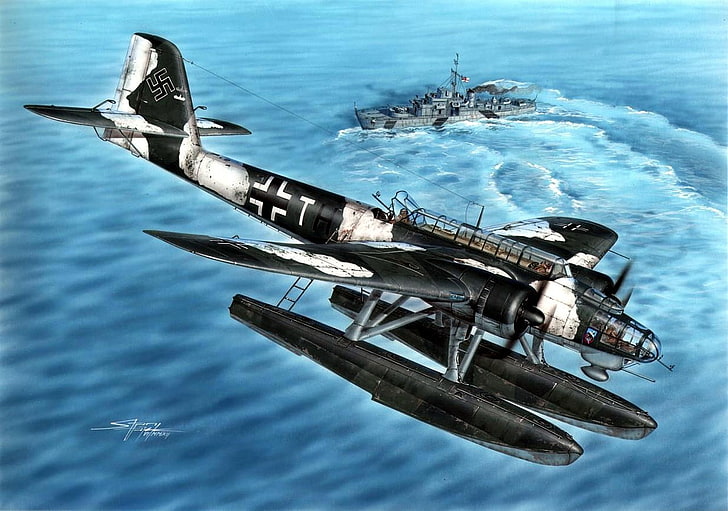 Perang Dunia II, pesawat terbang, pesawat terbang, militer, pesawat militer, Luftwaffe, Jerman, Wallpaper HD