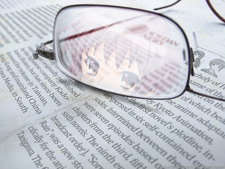 A melancolia de Haruhi Suzumiya, Nagato Yuki, óculos, HD papel de parede