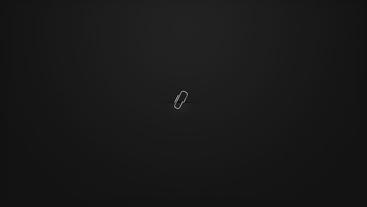 minimalism, paperclip, simple background, HD wallpaper