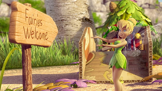 Fairies Welcome In The Lost Treasure Cartoon Disney Tinker Bell Screen Picture Wallpaper Hd 1920×1080, HD wallpaper HD wallpaper