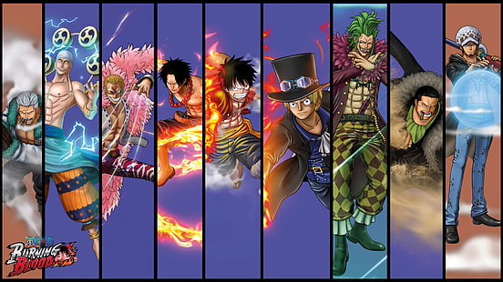 วอลล์เปเปอร์ One Piece, อะนิเมะ, One Piece, จระเข้ (วันพีช), Donquixote Doflamingo, Enel (One Piece), Monkey D. Luffy, Portgas D.Ace, Sabo (One Piece), Smoker (One Piece), Trafalgar Law, วอลล์เปเปอร์ HD HD wallpaper