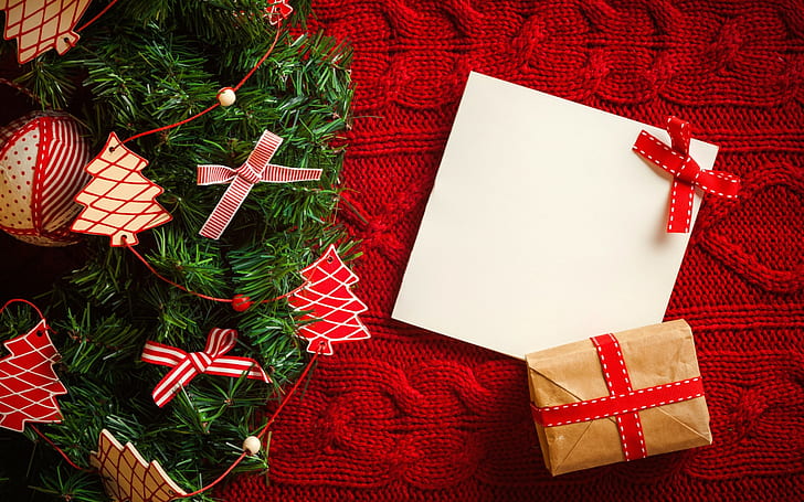 Christmas Card, green christmas wreath, christmas, card, holidays, HD wallpaper