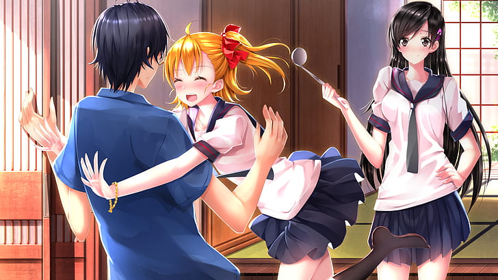 Schuluniform, Anime, Barakamon, Kubota Hina, Handa Seishuu, Anime Mädchen, Schwertseelen, Kotoishi Naru, HD-Hintergrundbild