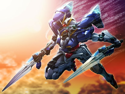 Mech, Gundam, robot, Gundam 00 exia, Mobile Suit Gundam 00, Fondo de pantalla HD HD wallpaper