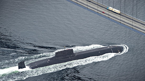 다리, 해군, 잠수함, 러시아, 프로젝트 941, HD 배경 화면 HD wallpaper