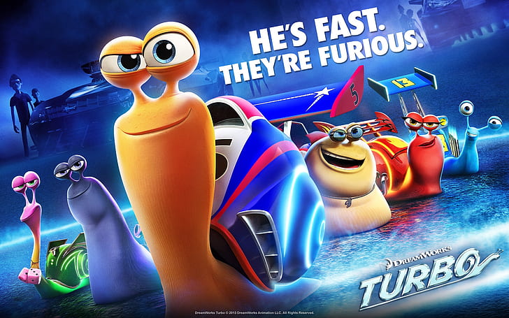 Turbo Movie, Dreamworks-Turbo-Poster, HD-Hintergrundbild
