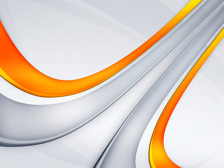 Garis Oranye HD, abstrak, 3d, oranye, garis-garis, Wallpaper HD