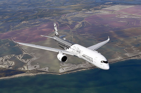 Транспортные средства, Аэробус A350, Аэробус, Самолет, Пассажирский самолет, HD обои HD wallpaper