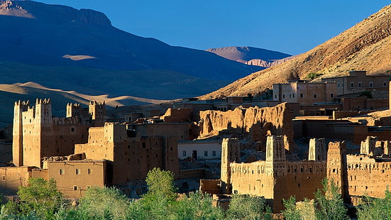 Atlante, Marocco, montagne, rovine, Sfondo HD HD wallpaper