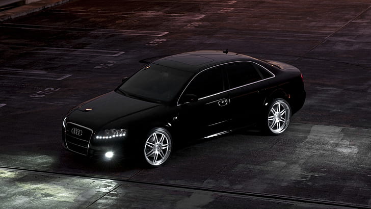 a4, svart Audi, HD tapet