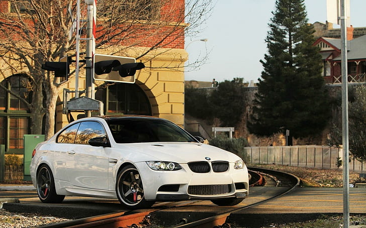 BMW M3 E92 Железопътна линия, жп, HD тапет
