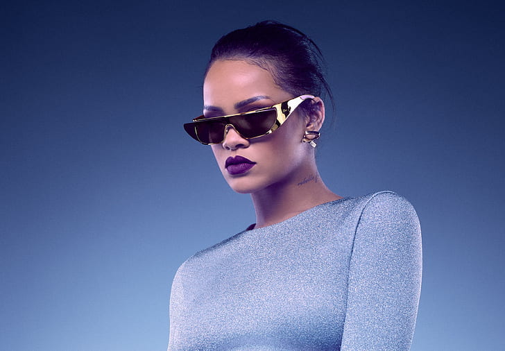 4K, Dior solglasögon, Rihanna, HD tapet