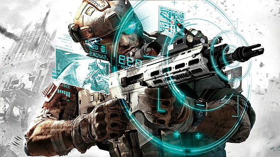 Tom Clancy Future Soldier, ghost recon бъдещ войник илюстрация, бъдеще, войник, клан, игри, HD тапет HD wallpaper