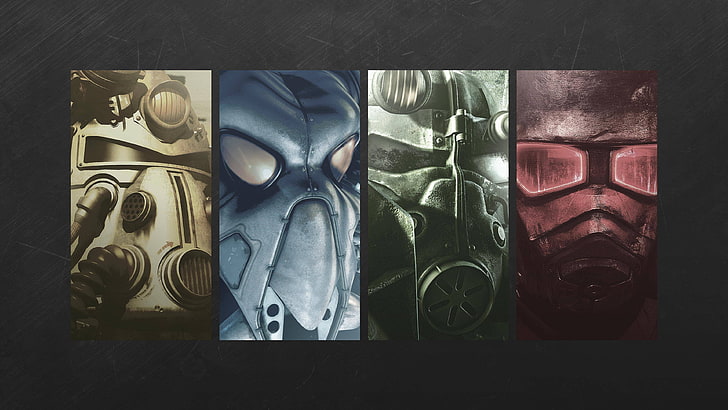 four assorted-color robot painting, Fallout, Fallout 2, Fallout 3, Fallout: New Vegas, video games, HD wallpaper