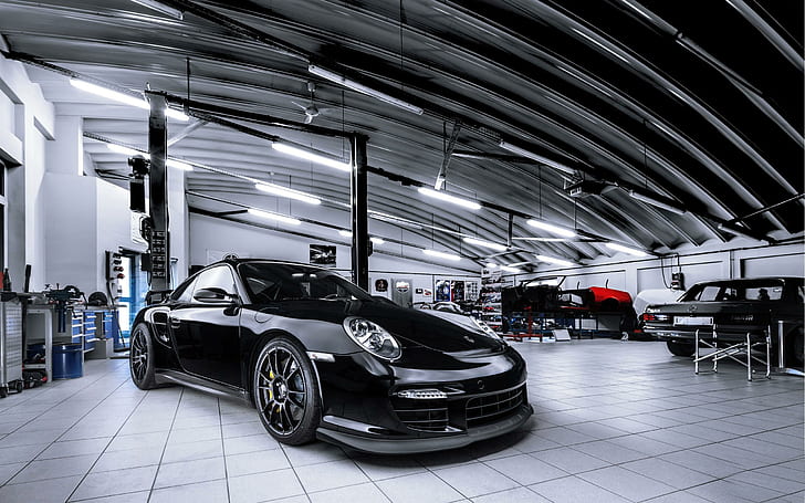 2014 Porsche 911 TG2 av OK Chiptuning, svart coupe, porsche, 2014, chiptuning, bilar, HD tapet