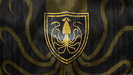 Shields, A Song of Ice and Fire, House Greyjoy, Game of Thrones, HD wallpaper HD wallpaper