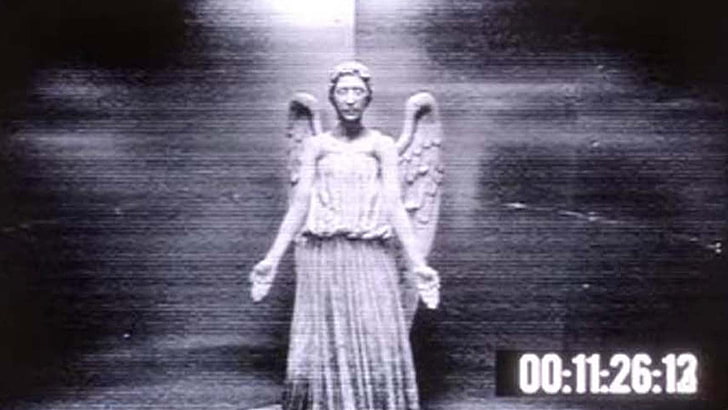 weißes und graues Mädchenkleid, Doctor Who, Weeping Angels, HD-Hintergrundbild