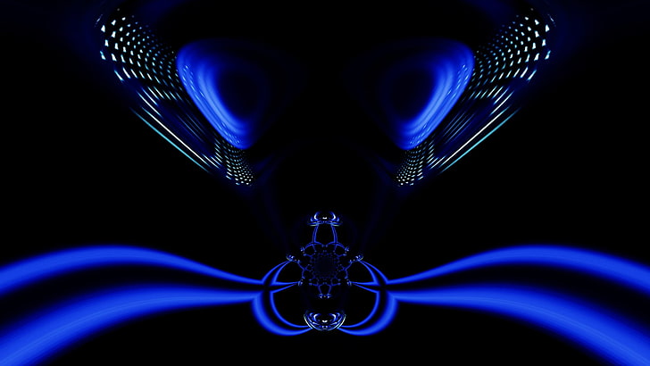 papel tapiz abstracto negro y azul, gato, ojos, bigote, abstracción, fantasía, Fondo de pantalla HD