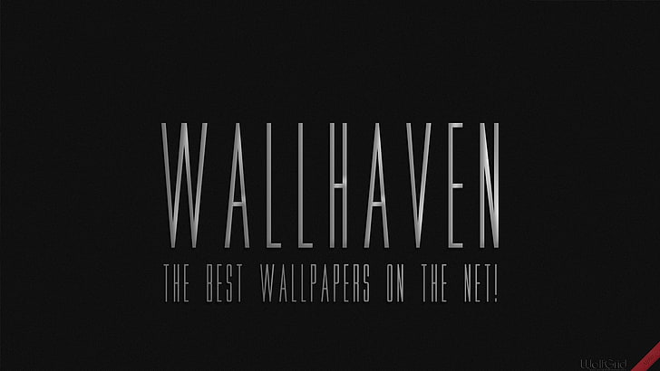 Wallhaven, логотип, цитата, фан-арт, типография, HD обои
