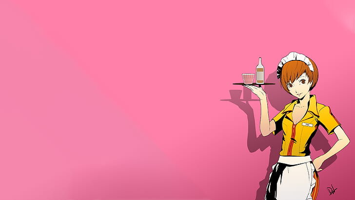 Persona 4 Arena, Videospiele, Anime Girls, Catherine, Persona 4, Kellnerin, Persona-Serie, Shin Megami Tensei-Serie, Chie Satonaka, Anime, Chie, HD-Hintergrundbild