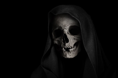 Scary, Grim Reaper, 4K, Skull, Death, HD wallpaper HD wallpaper
