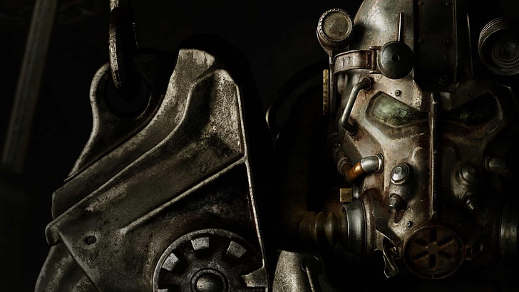 papel de parede digital de personagem robô, Fallout, videogame, Fallout 4, armadura de poder, HD papel de parede