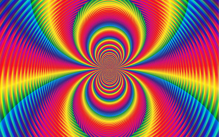 抽象的な 虹 芸術的です 明るい サークル カラフル 色 錯覚 万華鏡 サイケデリック Hdデスクトップの壁紙 Wallpaperbetter