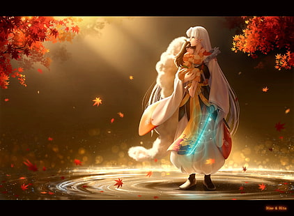 Inu Yasha Sesshomaru Hintergrundbild, Inuyasha, Sesshomaru, Rin (Inuyasha), Anime, HD-Hintergrundbild HD wallpaper