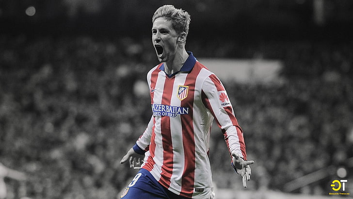 Affiche de joueur de football, Fernando Torres, Atletico Madrid, Azerbaïdjan, hommes, Fond d'écran HD
