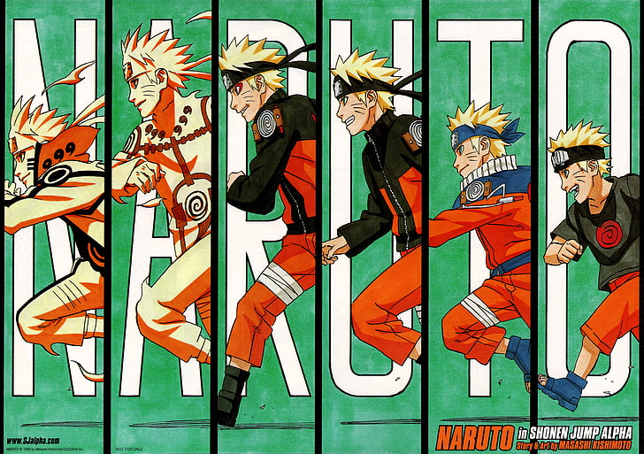 Naruto Shippuuden, oeuvre d'art, esquisse de manga, Masashi Kishimoto, Uzumaki Naruto, Fond d'écran HD