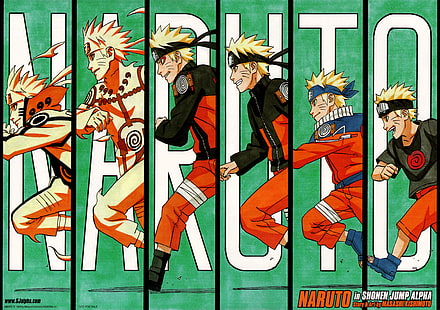 Naruto Shippuuden, karya seni, sketsa manga, Masashi Kishimoto, Uzumaki Naruto, Wallpaper HD HD wallpaper