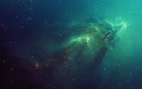 المجرة خلفية رقمية ، الفضاء ، الكون ، TylerCreatesWorlds، خلفية HD HD wallpaper