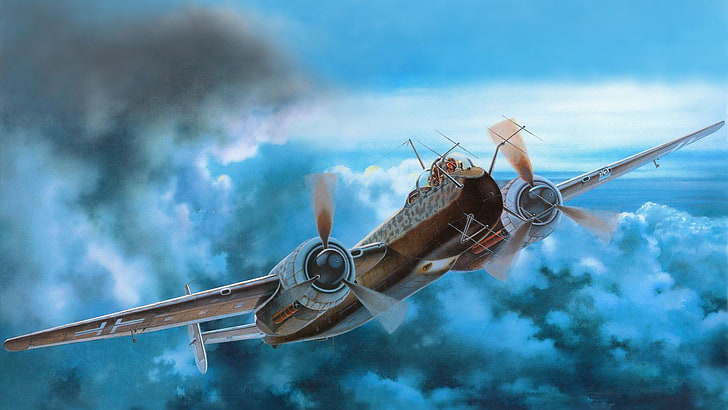 Военные самолеты, Heinkel He 219, HD обои