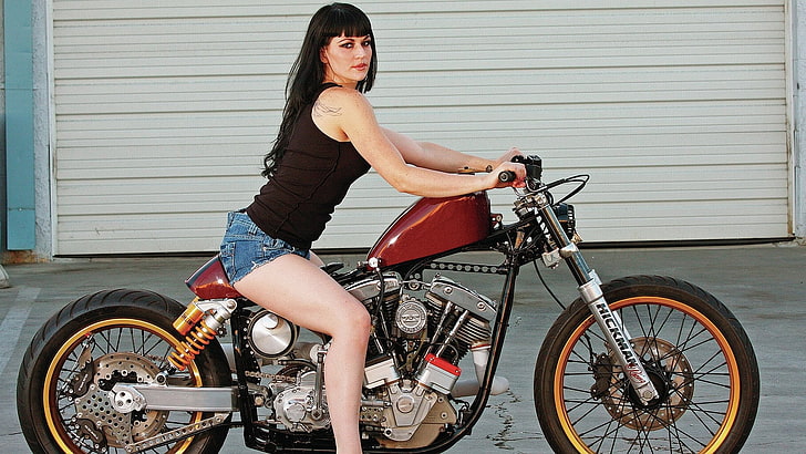 Motorcycles, Girls & Motorcycles, HD wallpaper