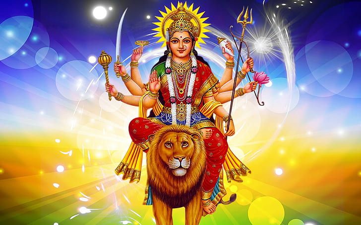 Feliz Navratri Maa Durga imágenes para fondo de pantalla HD 1920 × 1200, Fondo de pantalla HD