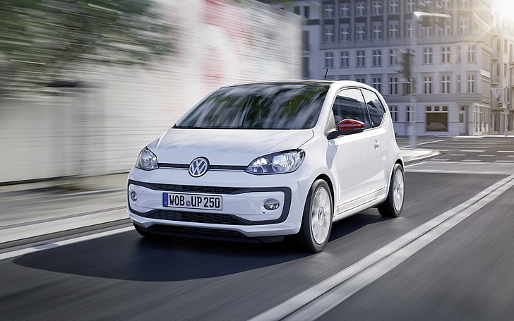 Volkswagen Up!, car, vehicle, motion blur, HD wallpaper