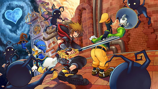 Kingdom Hearts, Kingdom Hearts III, Donald Duck, Goofy, Sora (Kingdom Hearts), HD masaüstü duvar kağıdı HD wallpaper