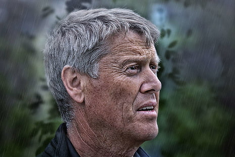 anziano, viso, maschio, uomo, vo, persona, ritratto, pioggia, rughe, Sfondo HD HD wallpaper