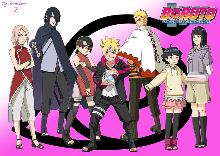 Boruto-Anime-Plakat, Anime, Boruto, Boruto (Anime), Boruto Uzumaki, Hinata Hyūga, Naruto Uzumaki, Ninja, Sakura Haruno, Sarada Uchiha, Shinobi, HD-Hintergrundbild