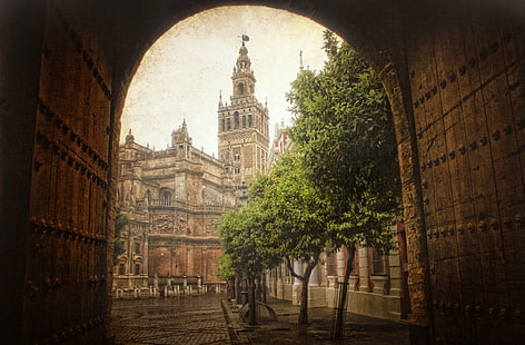 Städer, Sevilla, Spanien, gata, HD tapet HD wallpaper