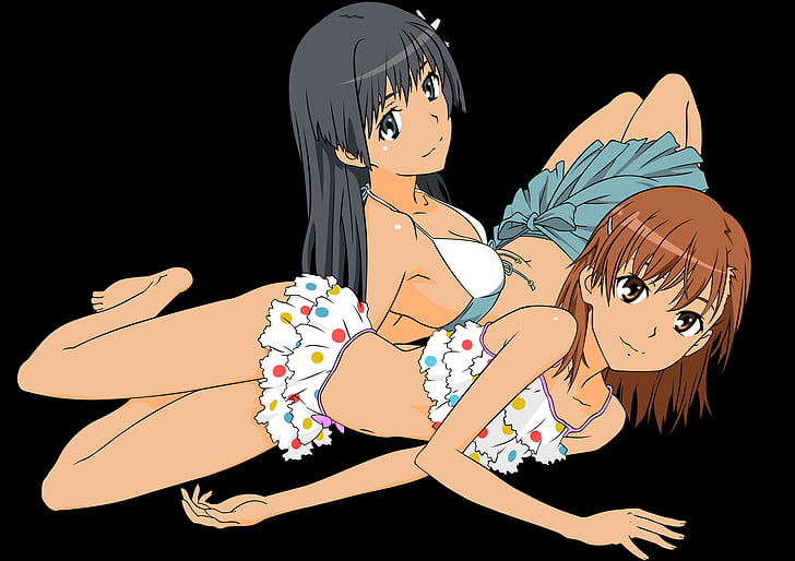 Anime, Aru Kagaku ohne Railgun, Mikoto Misaka, Ruiko Saten, HD-Hintergrundbild