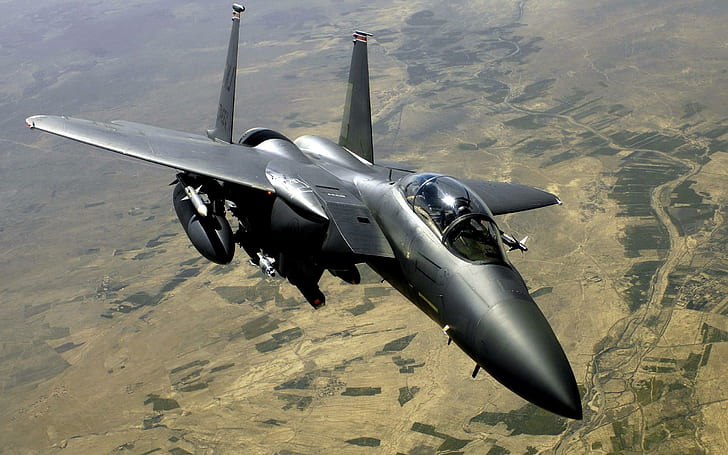 F15 Eagle Jet Fighter, реактивен изтребител, орел, изтребител, самолет, HD тапет