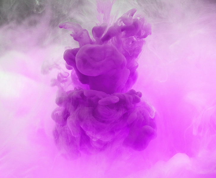 purple smoke, smoke, clumps, abstract, lilac, light, HD wallpaper