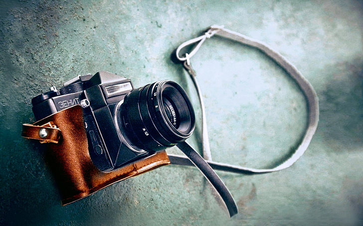 black DSLR camera, Man Made, Camera, Lens, Retro, Vintage, HD wallpaper